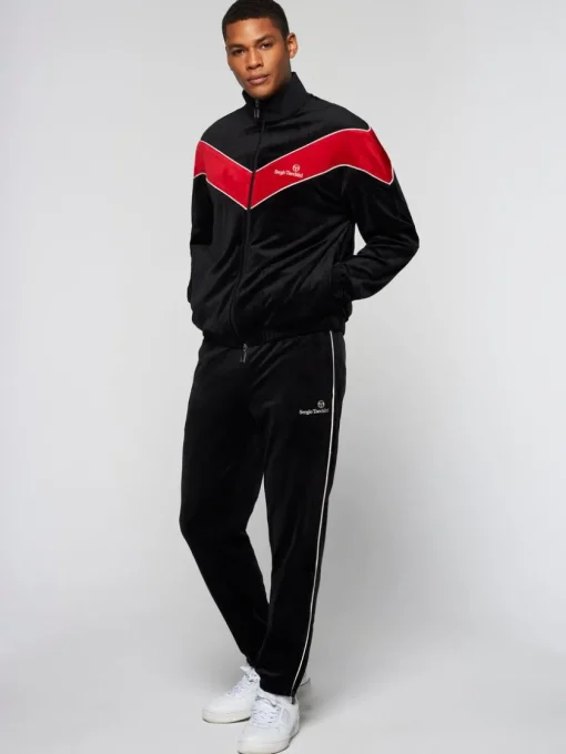 Sergio Tacchini Jackets<Gallone Velour Track Jacket- Black Beauty