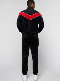 Sergio Tacchini Jackets<Gallone Velour Track Jacket- Black Beauty