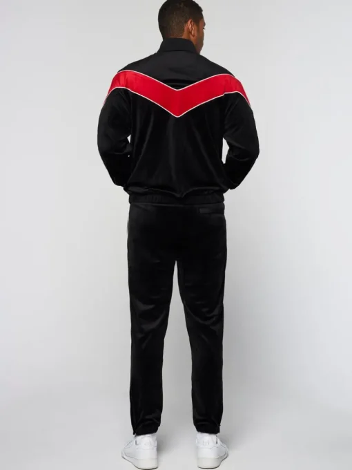 Sergio Tacchini Jackets<Gallone Velour Track Jacket- Black Beauty