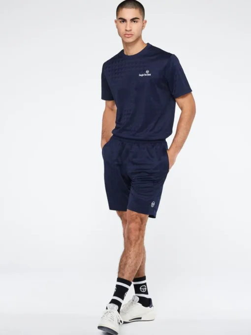 Sergio Tacchini For The Court<Geo Short-Maritime Blue