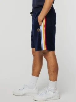 Sergio Tacchini Velour<Goran Velour Track Short Archivio- Maritime Blue