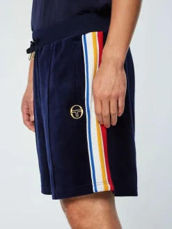 Sergio Tacchini Velour<Goran Velour Track Short Archivio- Maritime Blue