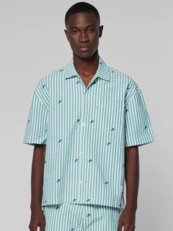 Sergio Tacchini View All<Granda Camp Shirt- Deep Mint
