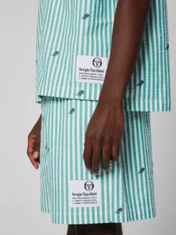 Sergio Tacchini View All<Granda Camp Shirt- Deep Mint