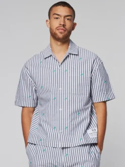 Sergio Tacchini View All<Granda Camp Shirt- Maritime Blue