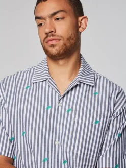 Sergio Tacchini View All<Granda Camp Shirt- Maritime Blue