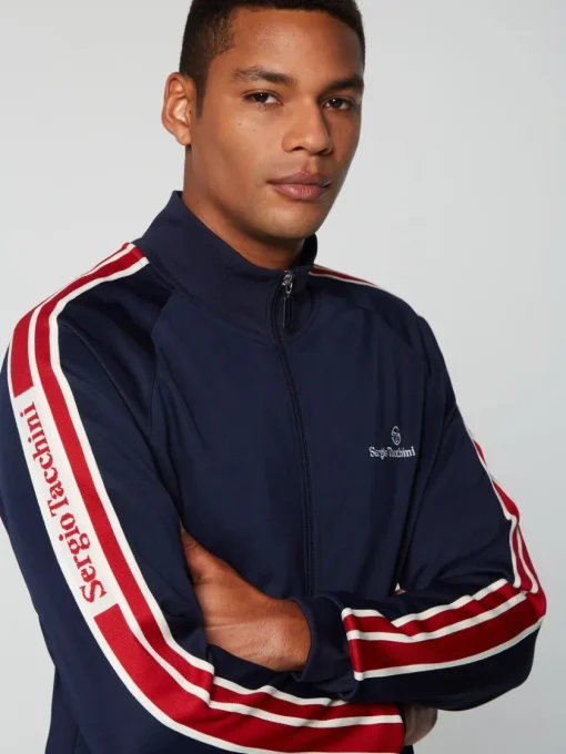 Sergio Tacchini Tracksuits<Gromo Tape Track Jacket- Maritime Blue