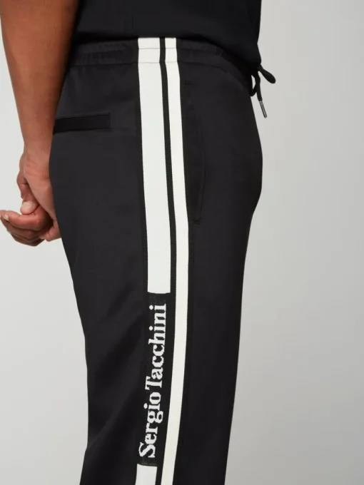 Sergio Tacchini Pants And Sweatpants<Gromo Tape Track Pant- Black Beauty