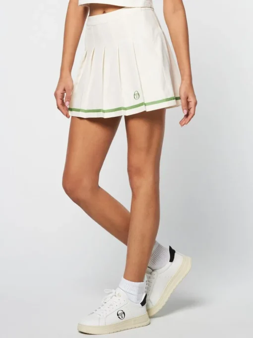 Sergio Tacchini For The Court<Kalkman Tennis Skirt- Gardenia