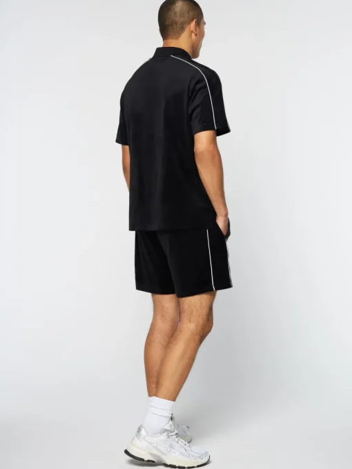 Sergio Tacchini Velour<Lioni Velour Polo Archivio- Black Beauty