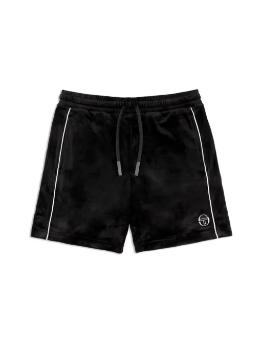 Sergio Tacchini View All<Lioni Velour Short Archivio- Black Beauty