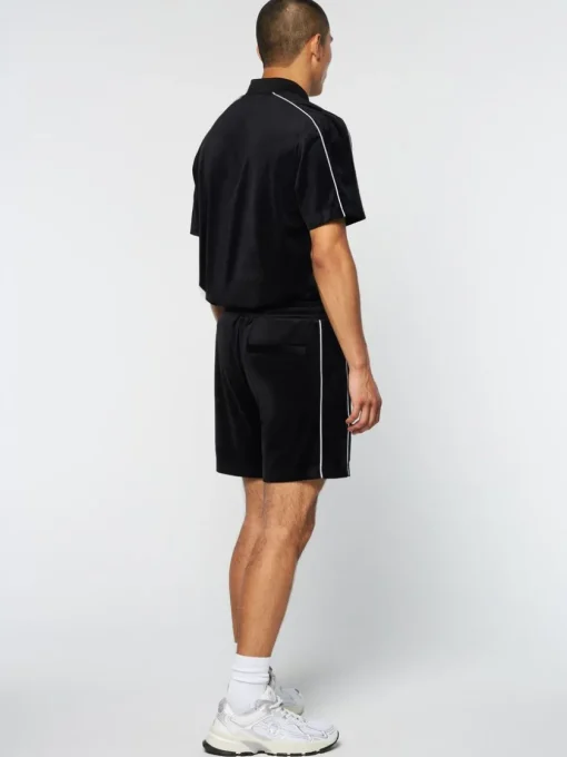 Sergio Tacchini View All<Lioni Velour Short Archivio- Black Beauty