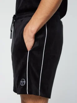Sergio Tacchini View All<Lioni Velour Short Archivio- Black Beauty
