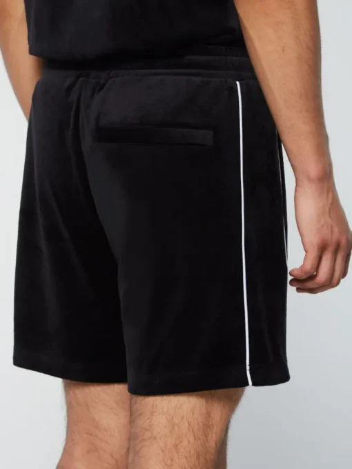 Sergio Tacchini View All<Lioni Velour Short Archivio- Black Beauty