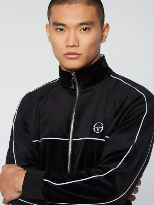 Sergio Tacchini Velour<Lioni Velour Track Jacket- Black Beauty