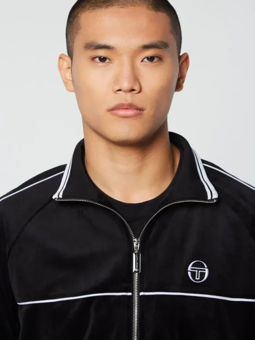 Sergio Tacchini Velour<Lioni Velour Track Jacket- Black Beauty