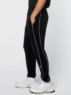 Sergio Tacchini Pants And Sweatpants<Lioni Velour Track Pant- Black Beauty