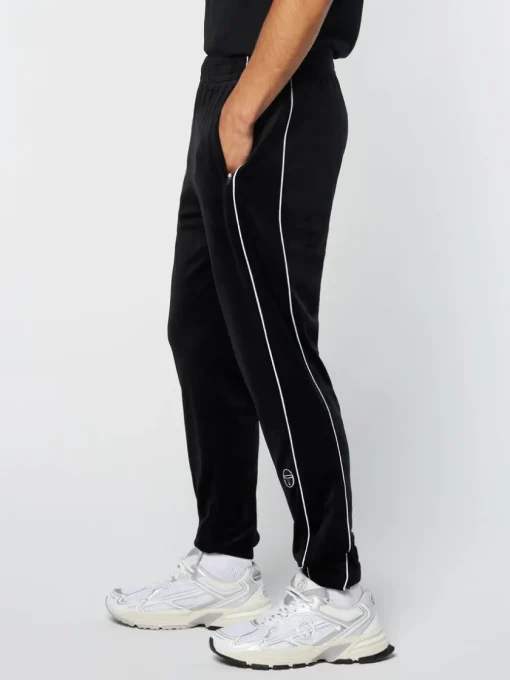 Sergio Tacchini Pants And Sweatpants<Lioni Velour Track Pant- Black Beauty