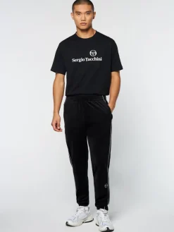 Sergio Tacchini Pants And Sweatpants<Lioni Velour Track Pant- Black Beauty