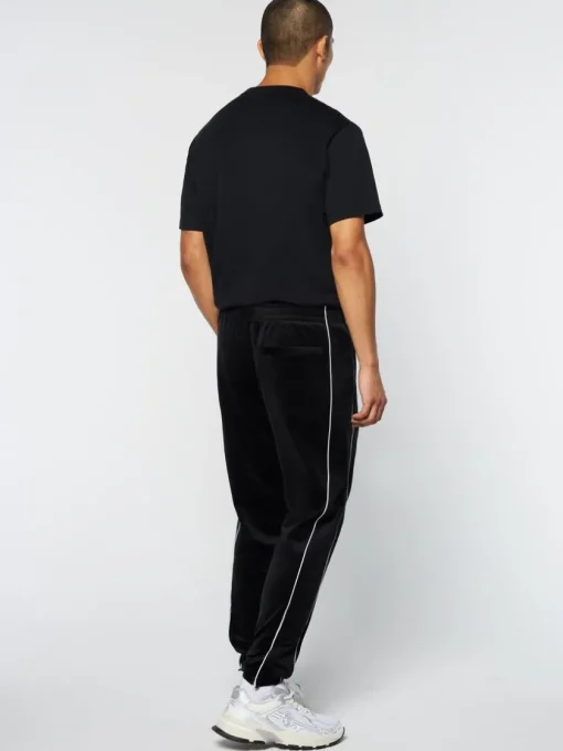 Sergio Tacchini Pants And Sweatpants<Lioni Velour Track Pant- Black Beauty