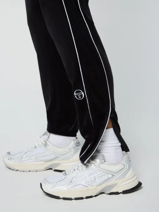 Sergio Tacchini Pants And Sweatpants<Lioni Velour Track Pant- Black Beauty