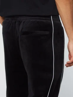 Sergio Tacchini Pants And Sweatpants<Lioni Velour Track Pant- Black Beauty