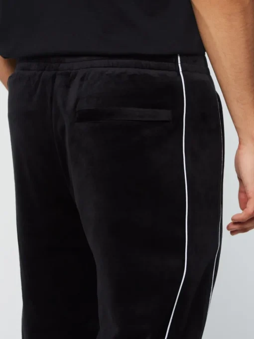 Sergio Tacchini Pants And Sweatpants<Lioni Velour Track Pant- Black Beauty