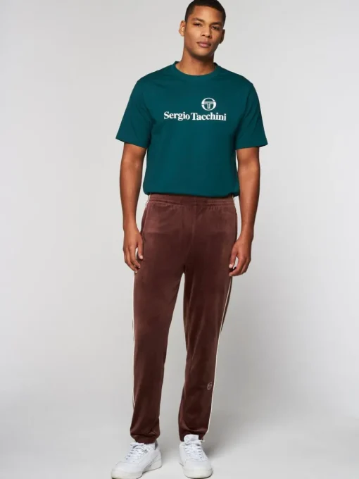Sergio Tacchini Pants And Sweatpants<Lioni Velour Track Pant- Deep Mahogany