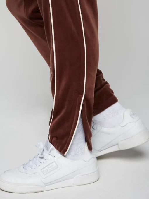 Sergio Tacchini Pants And Sweatpants<Lioni Velour Track Pant- Deep Mahogany