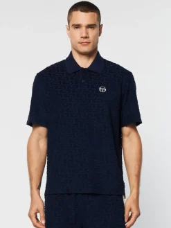 Sergio Tacchini View All<Livata Monogram Polo- Maritime Blue