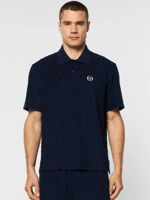 Sergio Tacchini View All<Livata Monogram Polo- Maritime Blue