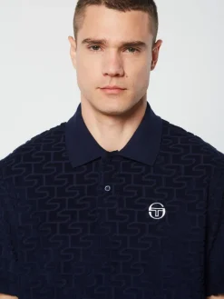 Sergio Tacchini View All<Livata Monogram Polo- Maritime Blue