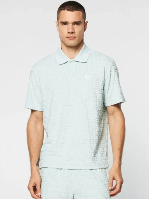 Sergio Tacchini View All<Livata Monogram Polo- Surf Spray