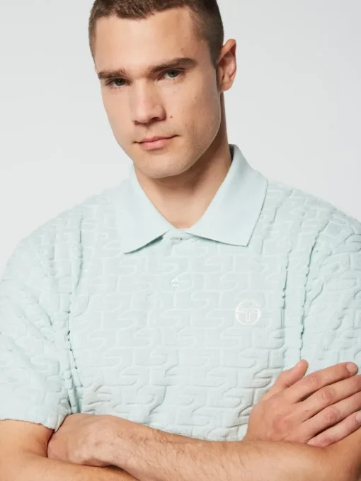 Sergio Tacchini View All<Livata Monogram Polo- Surf Spray