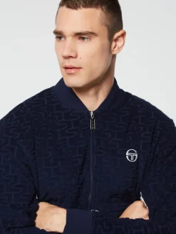 Sergio Tacchini View All<Livata Monogram Track Jacket- Maritime Blue