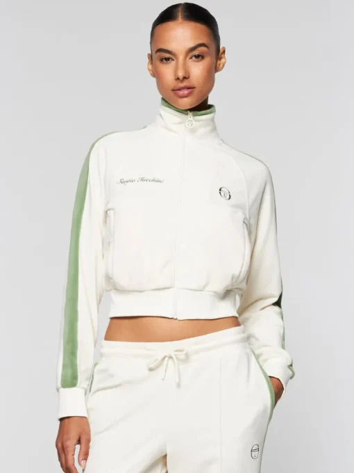 Sergio Tacchini Velour<Miss Carlotta Velour Track Jacket- Gardenia
