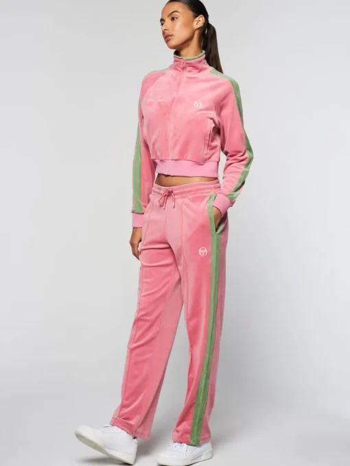 Sergio Tacchini View All<Miss Carlotta Velour Track Jacket- Wild Rose