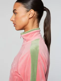 Sergio Tacchini View All<Miss Carlotta Velour Track Jacket- Wild Rose