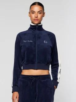 Sergio Tacchini Velour<Miss Carlotta Velour Track Jacket- Maritime Blue