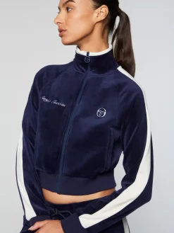 Sergio Tacchini Velour<Miss Carlotta Velour Track Jacket- Maritime Blue