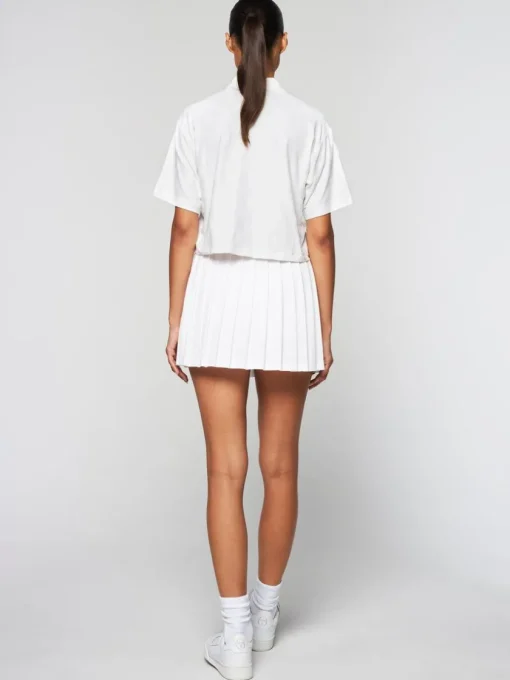 Sergio Tacchini For The Court<Monogram Jacquard Cropped Polo- Gardenia