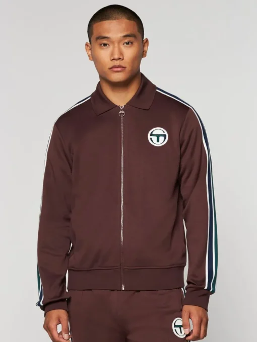 Sergio Tacchini View All<Monte Track Jacket Archivio- Deep Mahogany