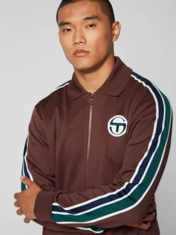Sergio Tacchini View All<Monte Track Jacket Archivio- Deep Mahogany
