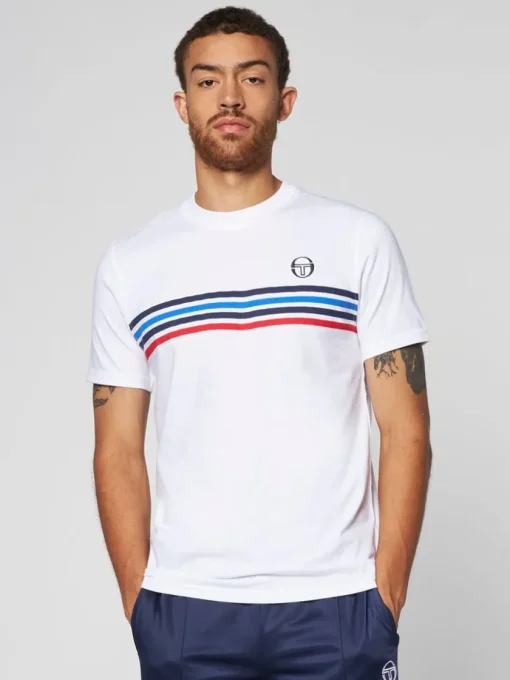Sergio Tacchini View All<New Melfi Short Sleeve T-Shirt Archivio- White