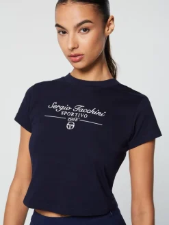 Sergio Tacchini View All<Nicola Graphic T-Shirt- Maritime Blue