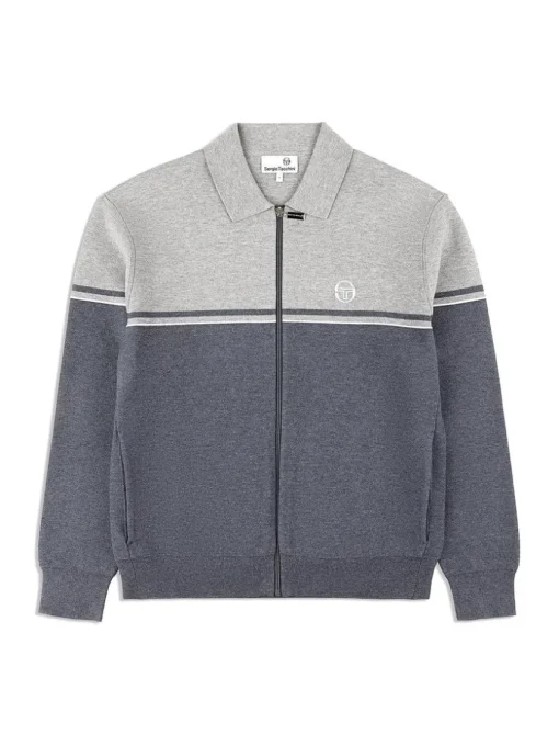 Sergio Tacchini Knitwear<Nostra Track Jacket- Dark Grey/ Melange
