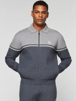 Sergio Tacchini Knitwear<Nostra Track Jacket- Dark Grey/ Melange