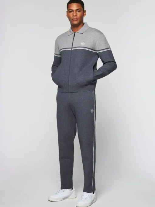 Sergio Tacchini Knitwear<Nostra Track Jacket- Dark Grey/ Melange
