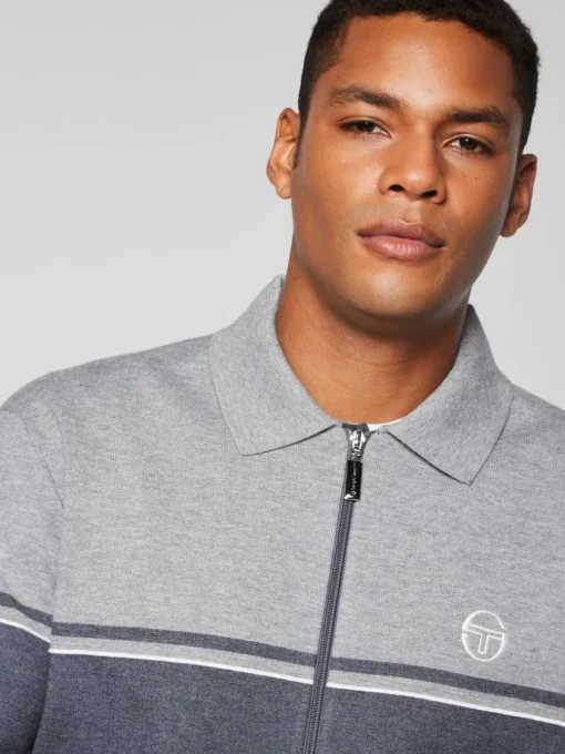 Sergio Tacchini Knitwear<Nostra Track Jacket- Dark Grey/ Melange