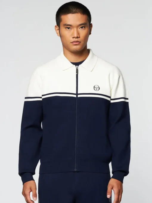 Sergio Tacchini Knitwear<Nostra Track Jacket- Maritime Blue